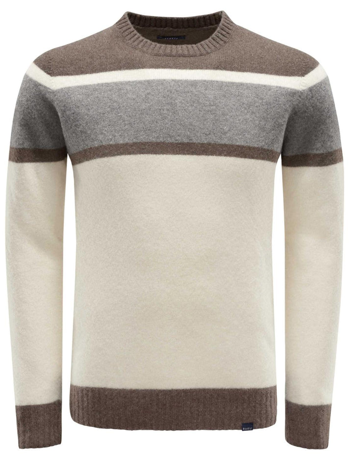 04651/ trui-100% wol-HEREN TRUIEN & VESTEN-Grijs