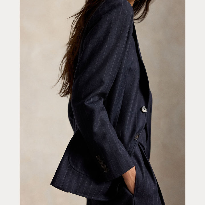 100% wol<br />Voering: 100% cupro<br />Voering mouw: 52% viscose, 48% acetaat-DAMES BLAZERS & JASJES-Blauw