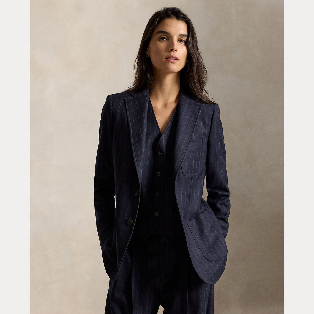 100% wol<br />Voering: 100% cupro<br />Voering mouw: 52% viscose, 48% acetaat-DAMES BLAZERS & JASJES-Blauw