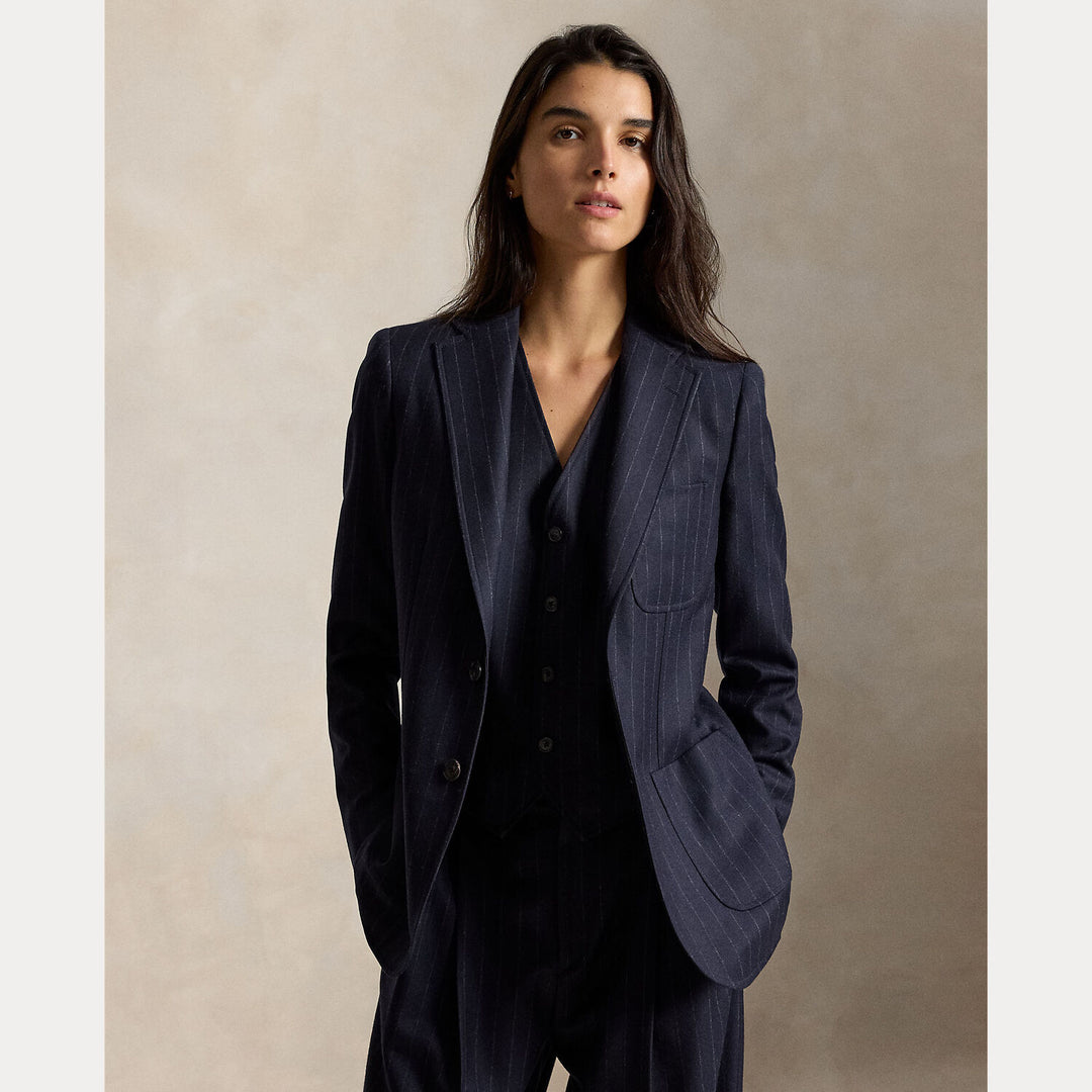 100% wol<br />Voering: 100% cupro<br />Voering mouw: 52% viscose, 48% acetaat-DAMES BLAZERS & JASJES-Blauw