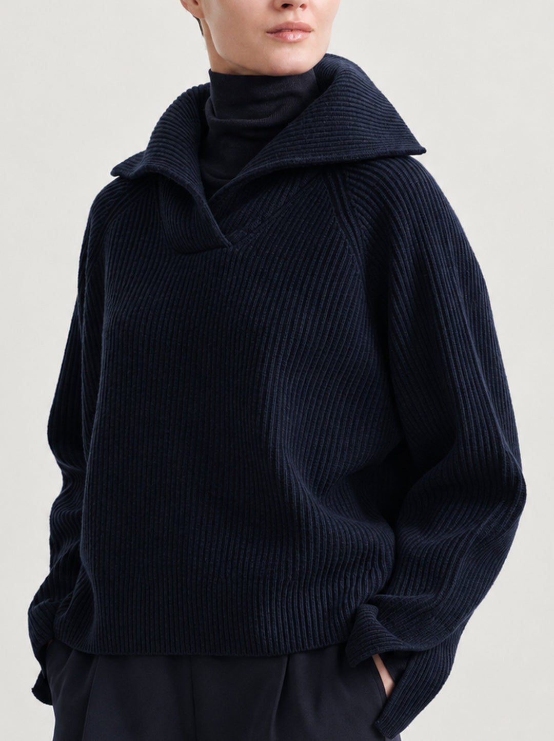 100% wol-DAMES TRUIEN & VESTEN-Blauw