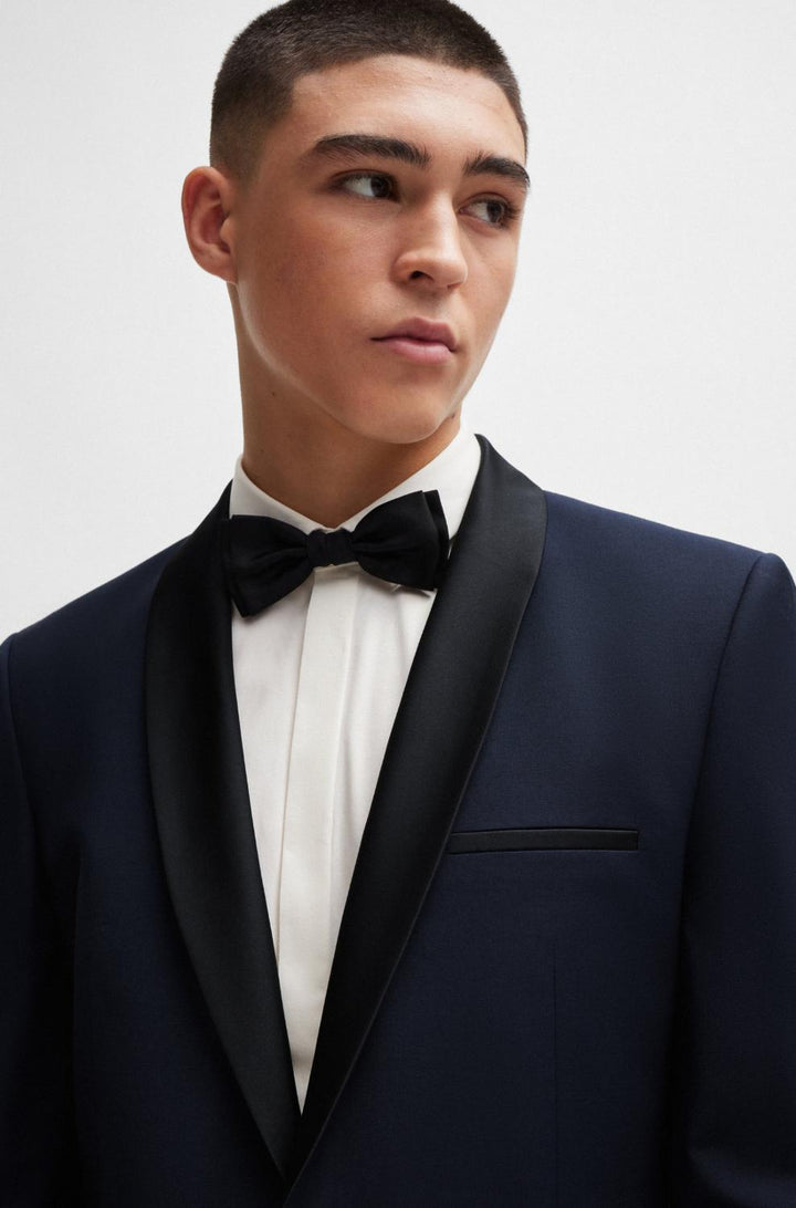74% wol, 22% polyester, 4% elasthaan-HEREN GELEGENHEIDSKLEDING-Zwart
