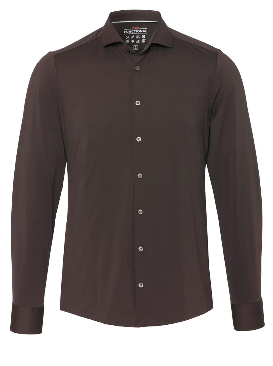87% polyamide, 13% elasthaan-HEREN SHIRTS-Bruin