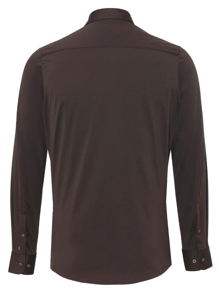 87% polyamide, 13% elasthaan-HEREN SHIRTS-Bruin