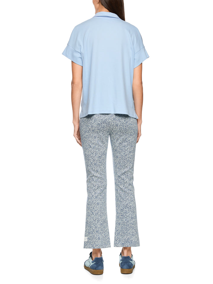 94% katoen, 6% elastaan<br />voorkant: 100% polyester-DAMES TOPS & BLOUSES-Blauw