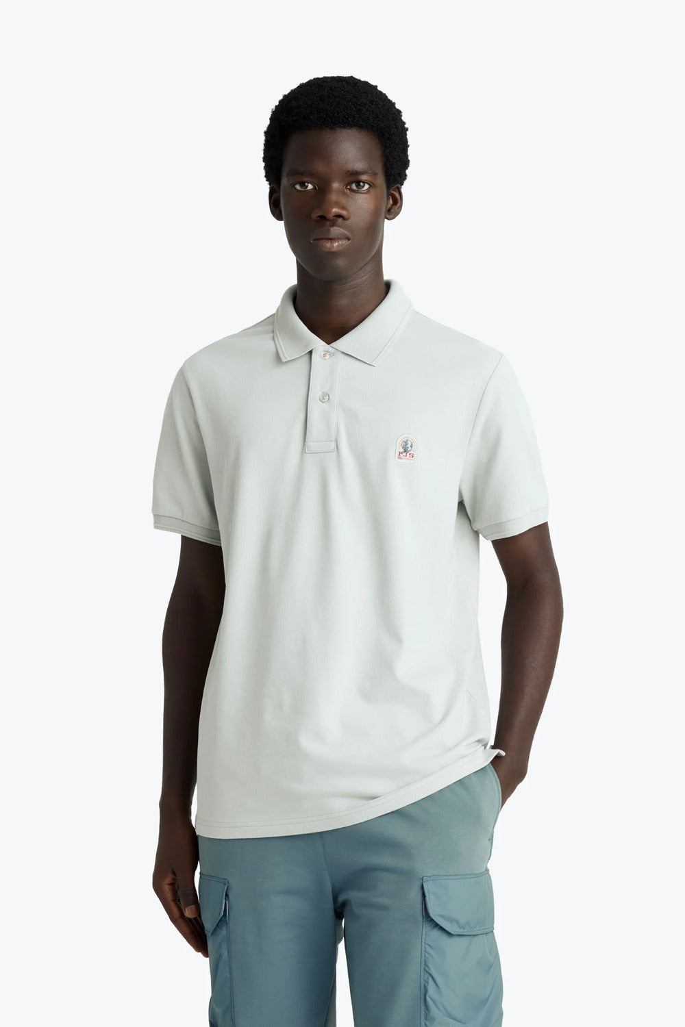 96% katoen, 4% elastaan-HEREN POLO'S & T-SHIRTS-Grijs