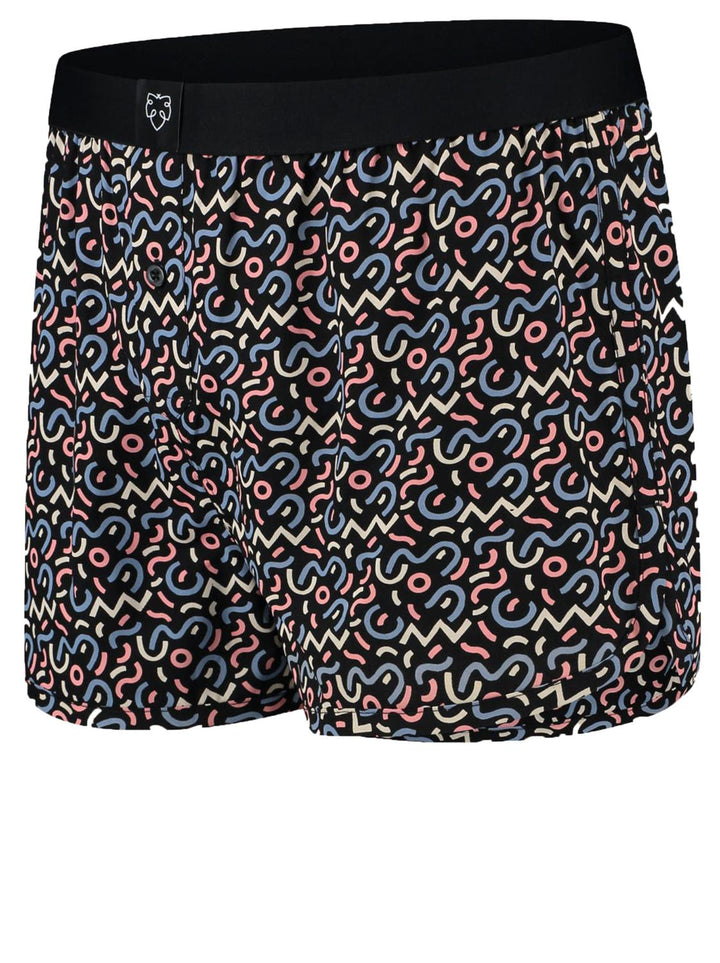 A-dam Boxershorts Melchior-95% katoen, 5% elasthaan-HEREN ONDER- EN BADMODE-Blauw