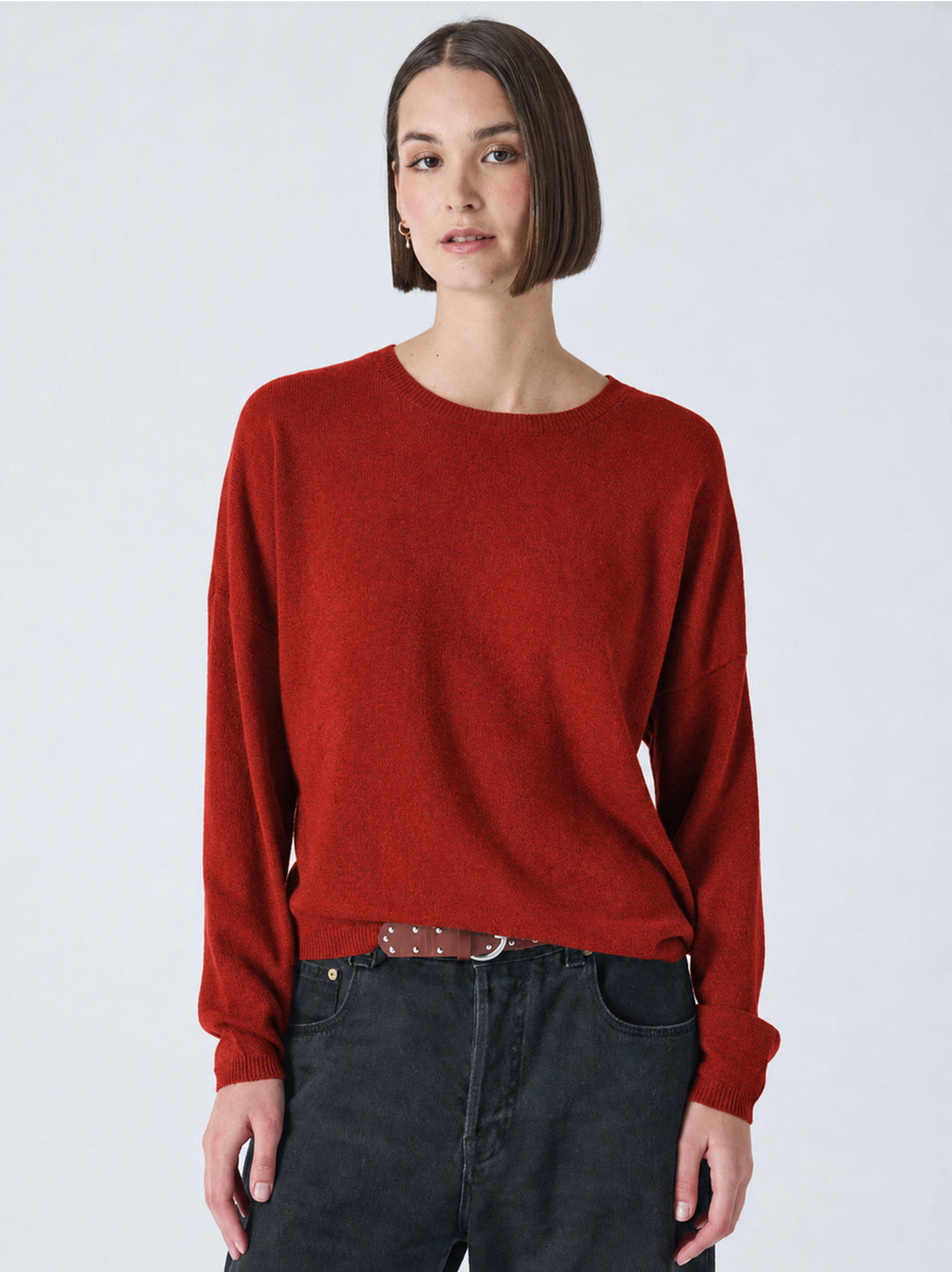 Absolut Cashmere Kaira Kasjmier Trui – Rood-100% kasjmier-DAMES TRUIEN & VESTEN-Rood