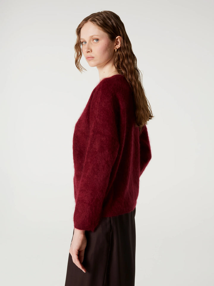 Absolut Cashmere Soeli V-hals Trui – Rood-100% cashmere-DAMES TRUIEN & VESTEN-Rood