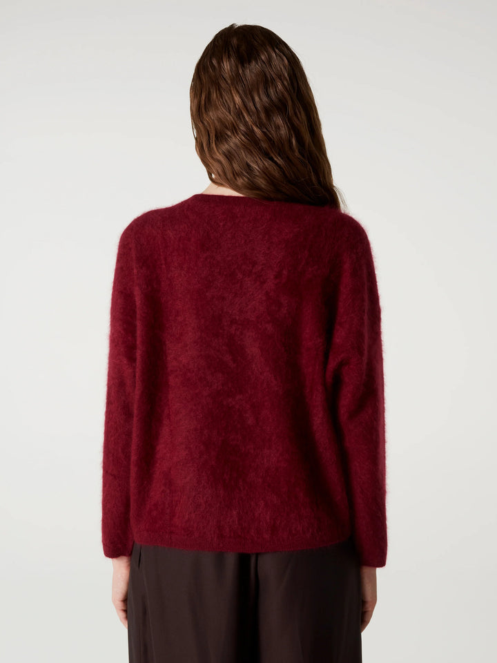 Absolut Cashmere Soeli V-hals Trui – Rood-100% cashmere-DAMES TRUIEN & VESTEN-Rood