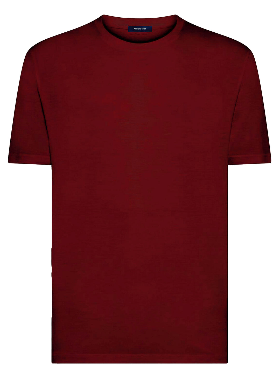 Albeni 1905 Merino T-shirt Bordeaux-100% wol-HEREN POLO'S & T-SHIRTS-Rood