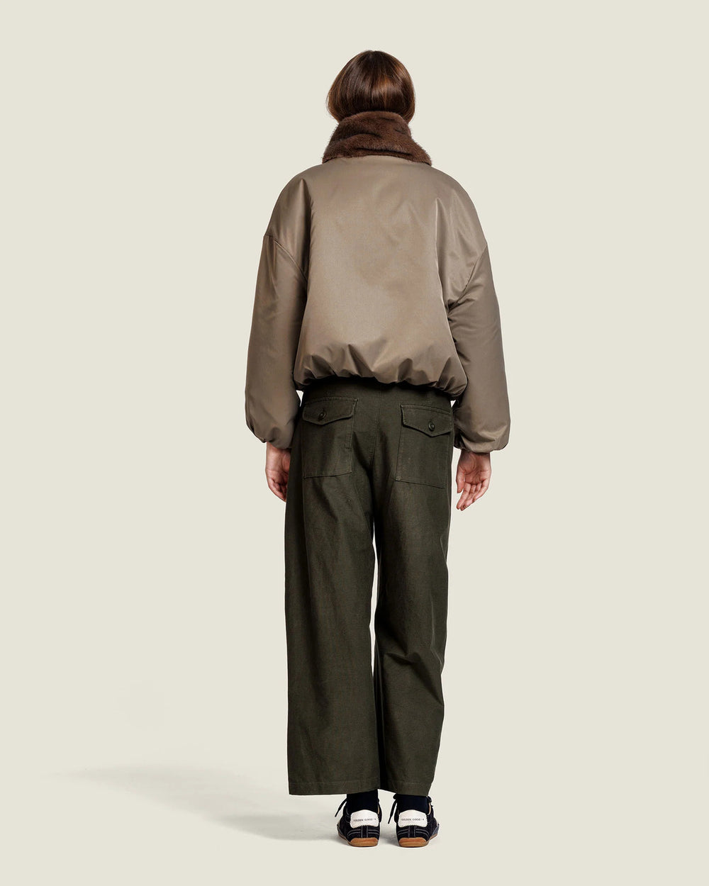 Alter Ego Ally Imitatiebont Jas – Bruin-100% polyester-DAMES JASSEN & JACKS-Bruin