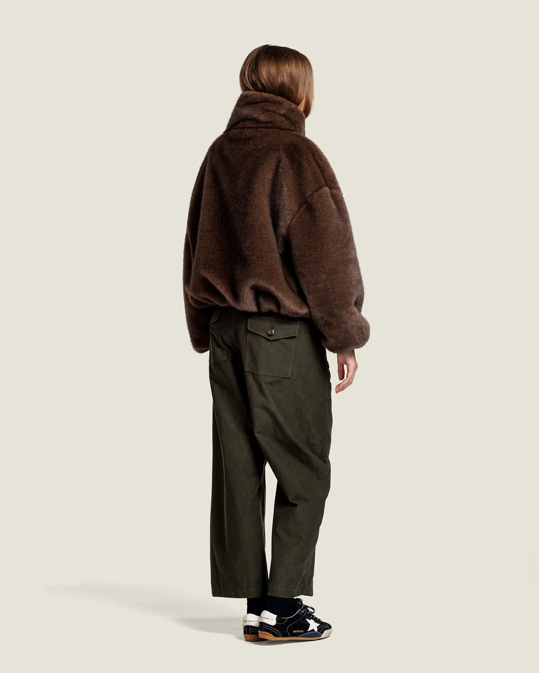 Alter Ego Ally Imitatiebont Jas – Bruin-100% polyester-DAMES JASSEN & JACKS-Bruin
