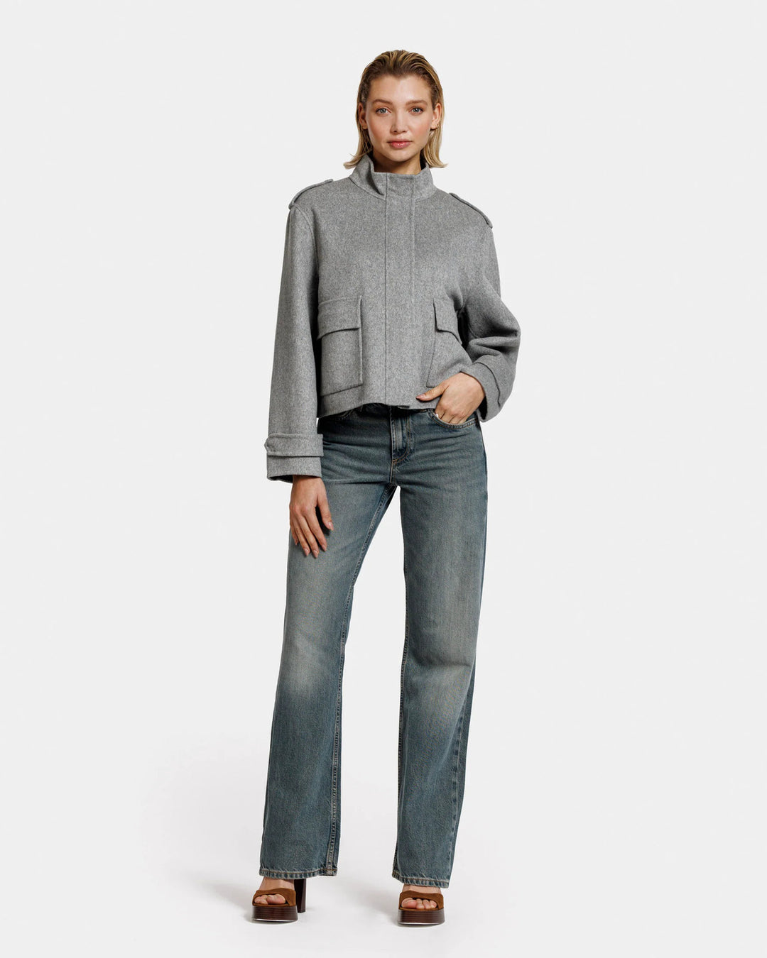 Alter Ego Beverly - Grey-50% Wol<br />50% Polyester-DAMES JASSEN & JACKS-Grijs