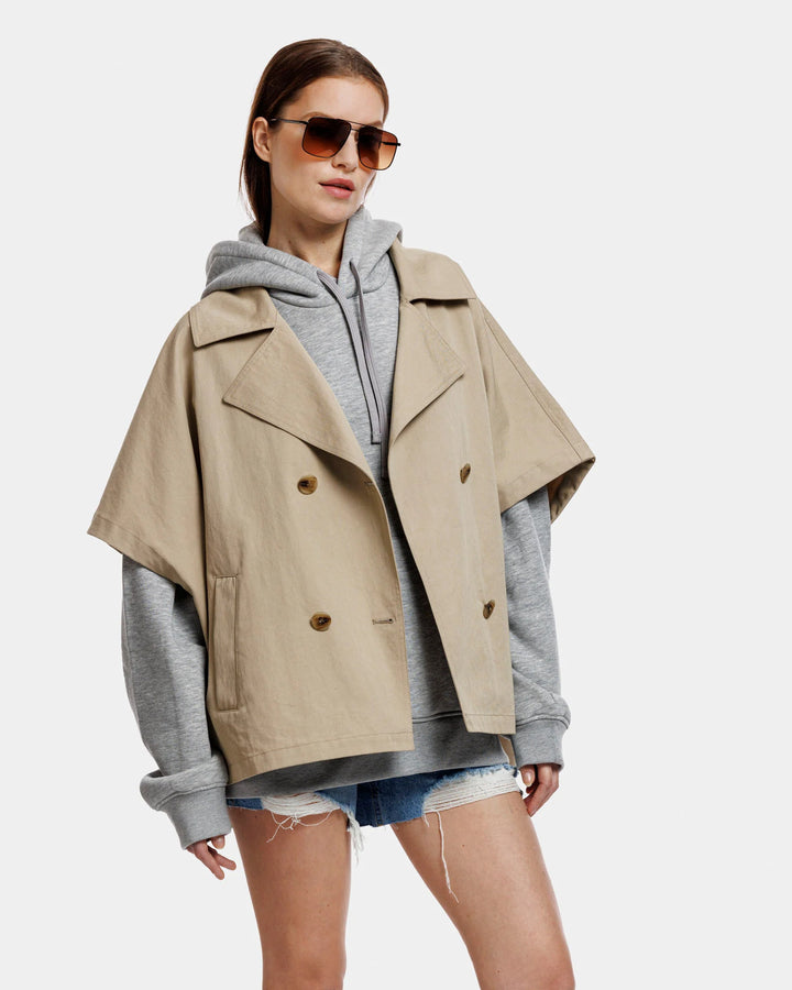 Alter Ego Elin jas - Sand-Buitenkant:100% Katoen<br />Binnenkant: 100% Polyester-DAMES JASSEN & JACKS-Beige