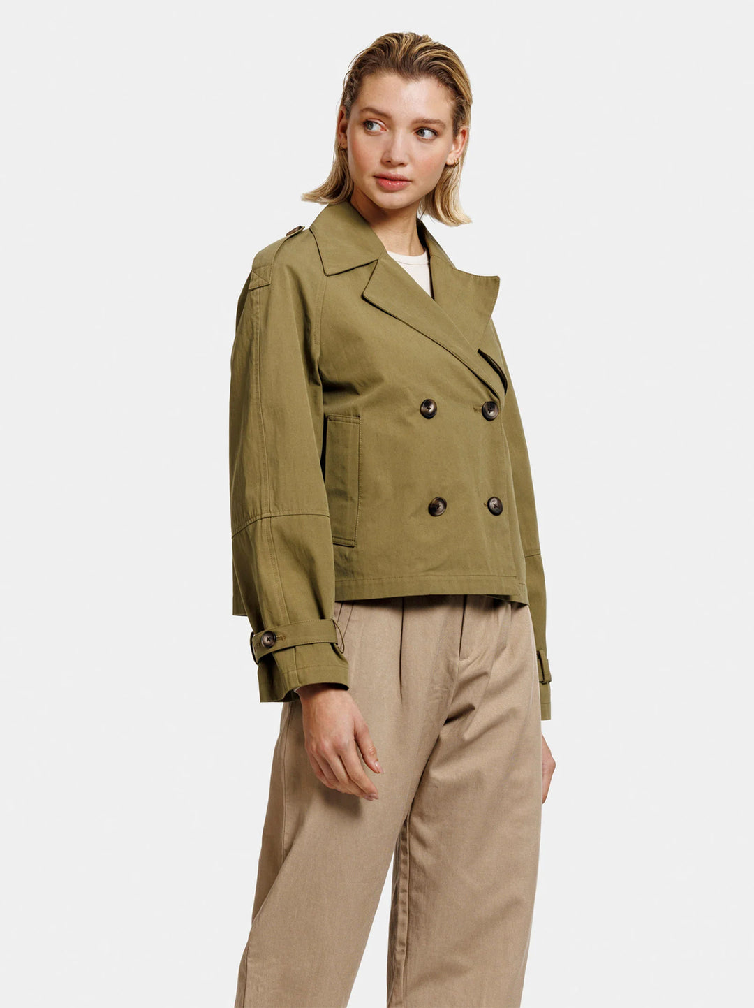 Alter Ego Florine Canvas jas-Buitenkant:100% Katoen<br />Binnenkant: 100% Polyester-DAMES JASSEN & JACKS-Groen