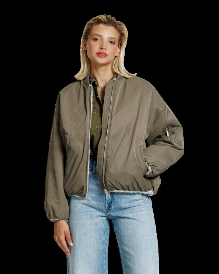 Alter Ego – Jas Pearl Clay Grey-100% polyester-DAMES JASSEN & JACKS-Grijs