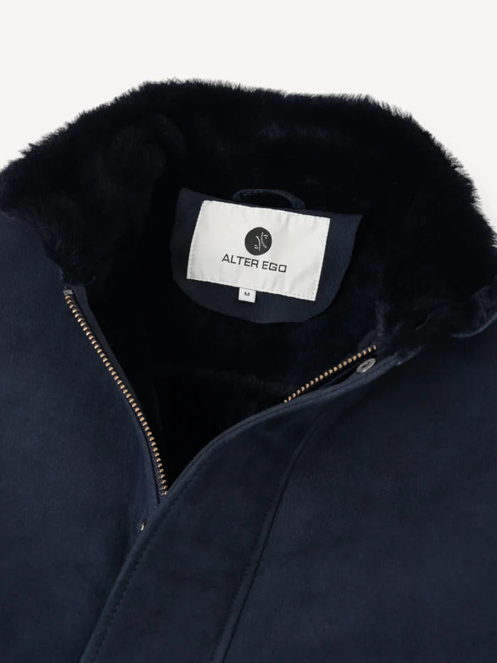 Alter Ego Leren Jas Mayson – Night Blue-100% leer-HEREN JASSEN & JACKS-Blauw