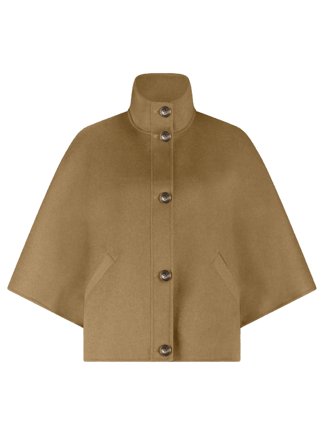 Alter Ego Liv Wollen Cape Jas – Tabacco-50% wol, 50% polyester-DAMES JASSEN & JACKS-Bruin