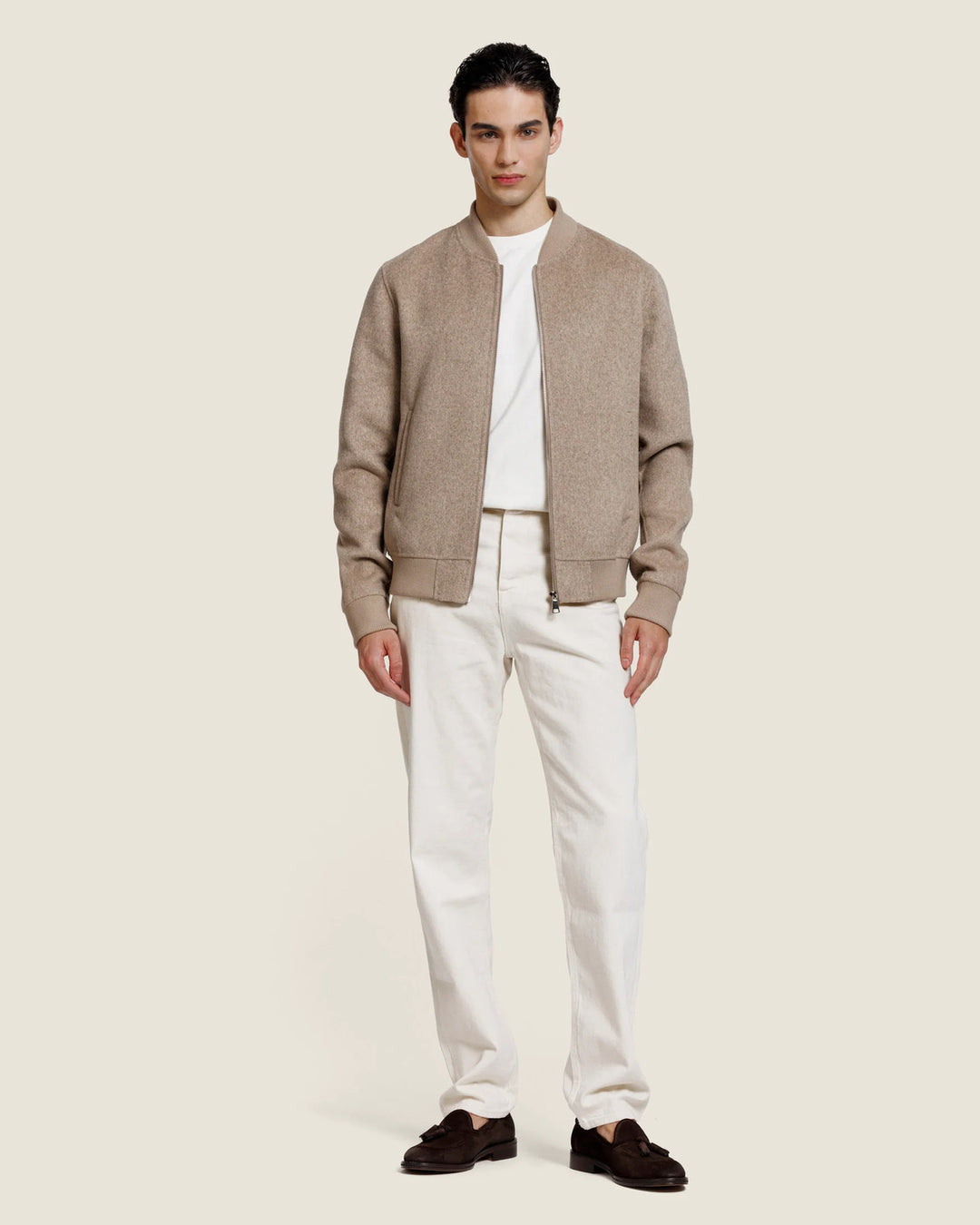 Alter Ego Mick Wollen Jack – Beige Melange-50% wol, 50% polyester-HEREN JASSEN & JACKS-Beige