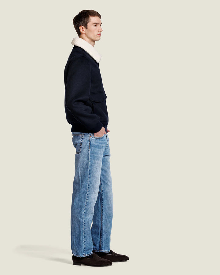 Alter Ego Milo Wollen Jack – Blauw-50% wol, 50% polyester-HEREN JASSEN & JACKS-Blauw