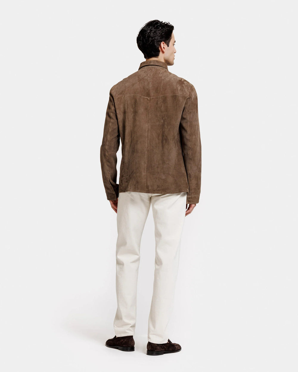 Alter Ego overshirt ROCCO-100% leer-HEREN SHIRTS-Beige