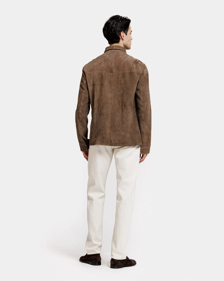 Alter Ego overshirt ROCCO-100% leer-HEREN SHIRTS-Beige