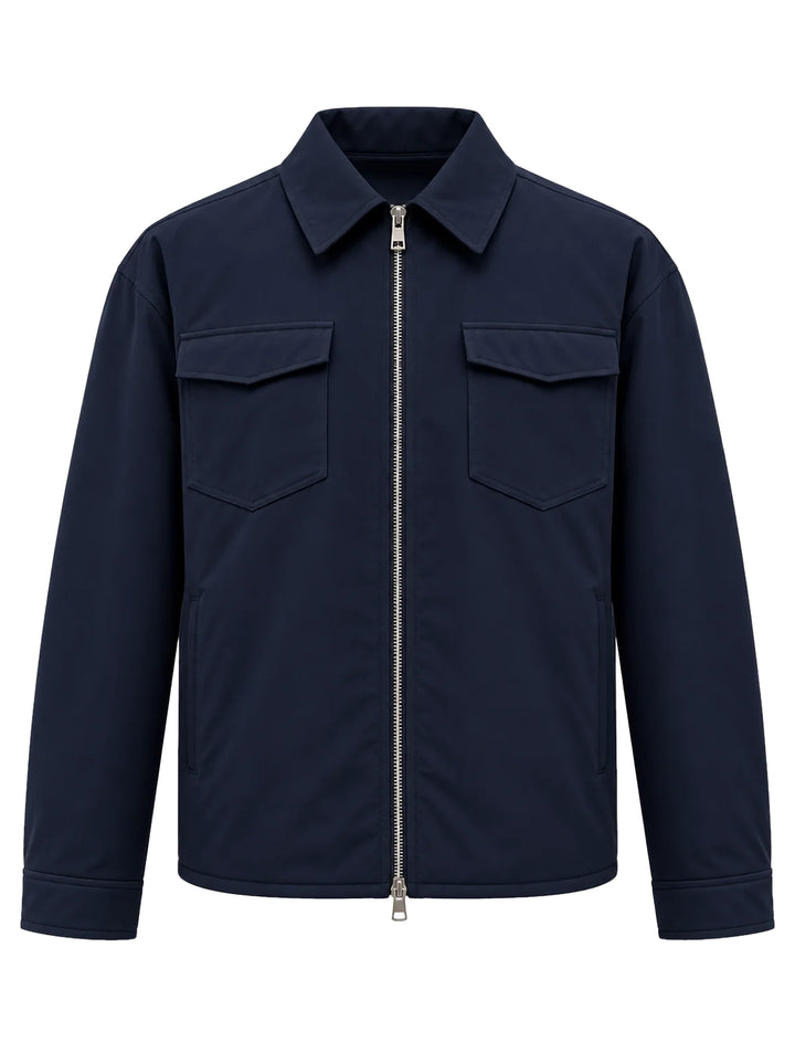 Alter Ego Robert Suède Overshirt – Blauw-74% polyamide, 26% elastaan-HEREN SHIRTS-Blauw