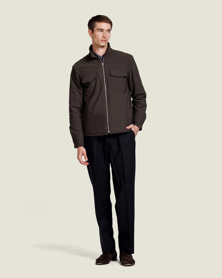 Alter Ego Robert Suède Overshirt – Bruin-74% polyamide, 26% elastaan-HEREN SHIRTS-Bruin