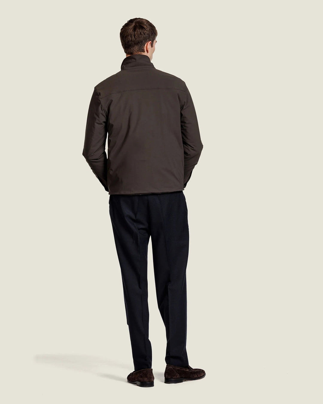 Alter Ego Robert Suède Overshirt – Bruin-74% polyamide, 26% elastaan-HEREN SHIRTS-Bruin