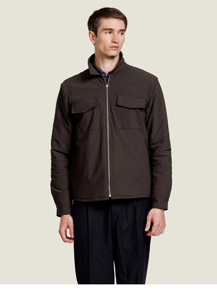 Alter Ego Robert Suède Overshirt – Bruin-74% polyamide, 26% elastaan-HEREN SHIRTS-Bruin
