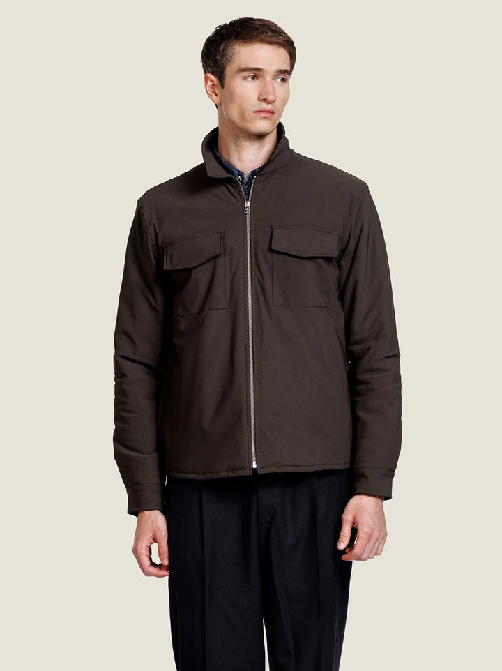 Alter Ego Robert Suède Overshirt – Bruin-74% polyamide, 26% elastaan-HEREN SHIRTS-Bruin