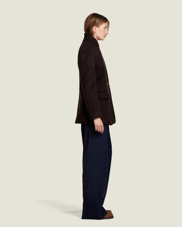 Alter Ego Tracy Wollen Jas – Bruin-50% wol, 50% polyester-DAMES JASSEN & JACKS-Bruin