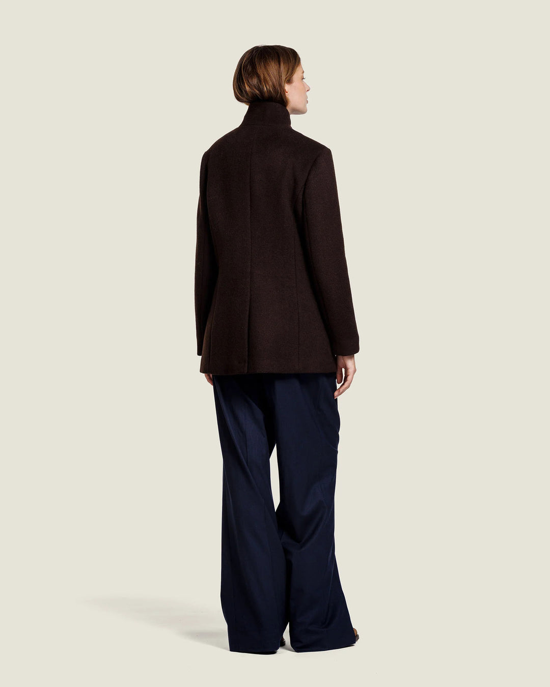 Alter Ego Tracy Wollen Jas – Bruin-50% wol, 50% polyester-DAMES JASSEN & JACKS-Bruin