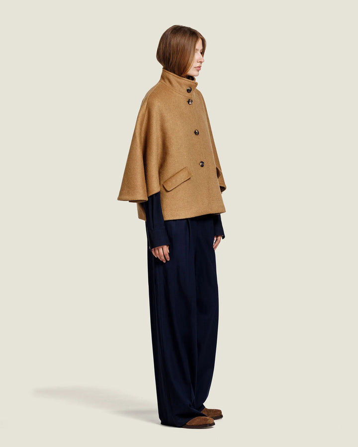 Alter Ego Wollen Jas – Bruin-50% wol, 50% polyester-DAMES JASSEN & JACKS-Bruin