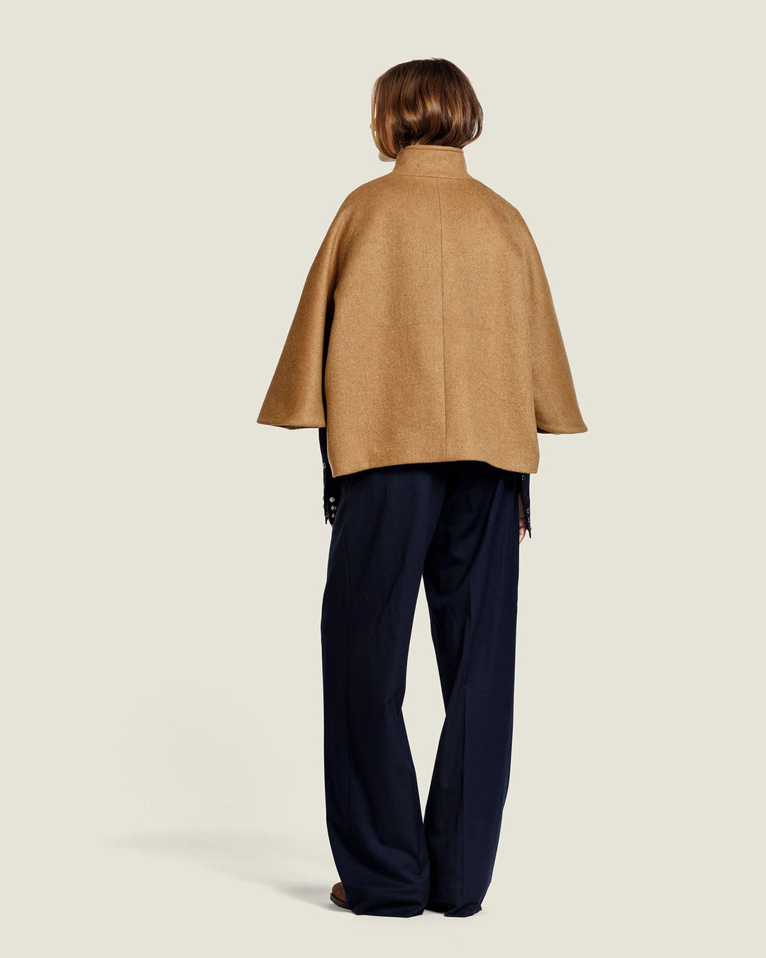 Alter Ego Wollen Jas – Bruin-50% wol, 50% polyester-DAMES JASSEN & JACKS-Bruin
