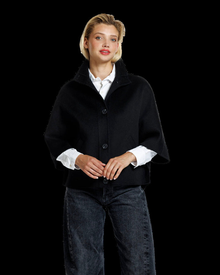 Alter Ego – Wollen Jas Liv Black-50% wol, 50% polyester-DAMES JASSEN & JACKS-Zwart