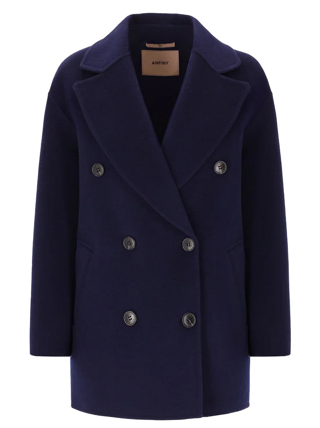 Anfiny coat CABAN KATE -100% Wol-DAMES JASSEN & JACKS-Blauw