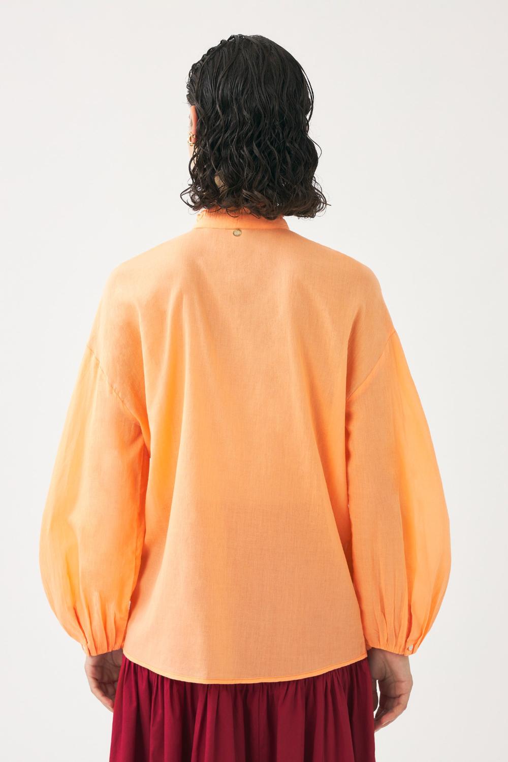 Antik Batik blouse ANNA-100% katoen-DAMES TOPS & BLOUSES-Oranje