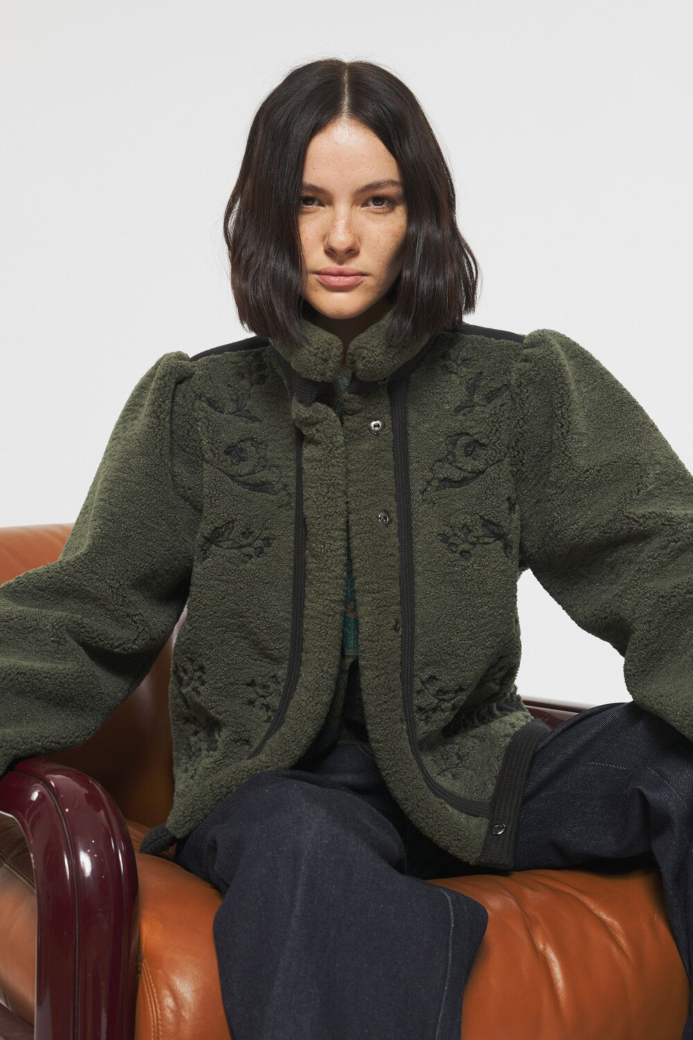 Antik Batik Saliba jack groen-100% Polyester-DAMES JASSEN & JACKS-Groen