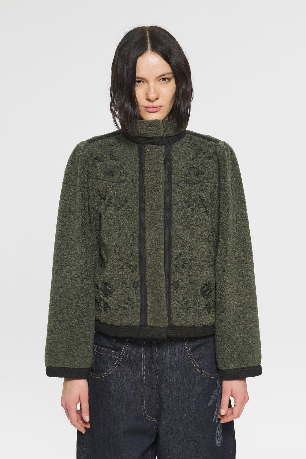 Antik Batik Saliba jack groen-100% Polyester-DAMES JASSEN & JACKS-Groen