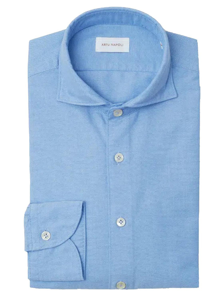 Artnu Napoli overhemd blauw-100% katoen-HEREN SHIRTS-Blauw