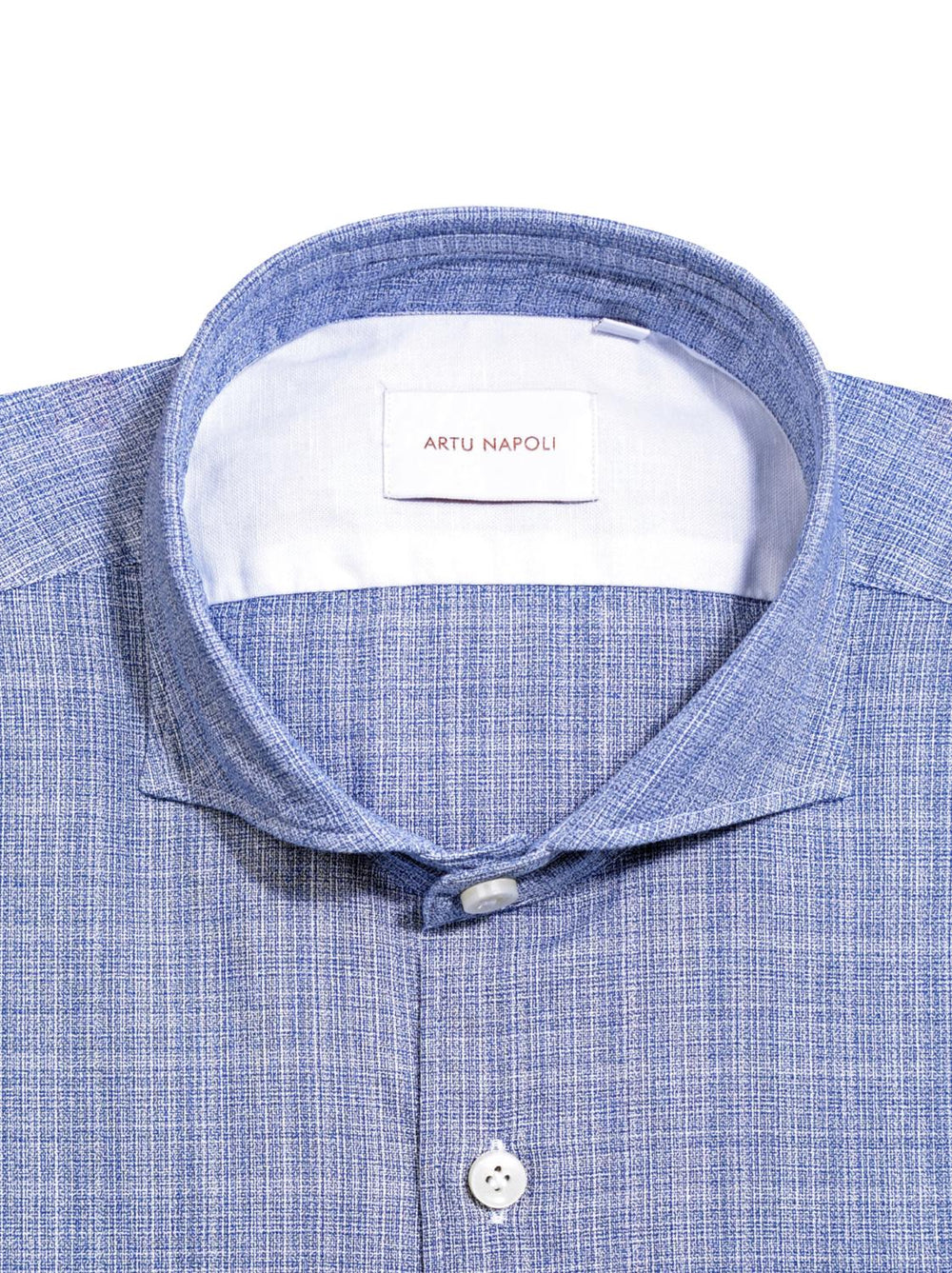 Artu Napoli overhemd-100% katoen-HEREN SHIRTS-Blauw