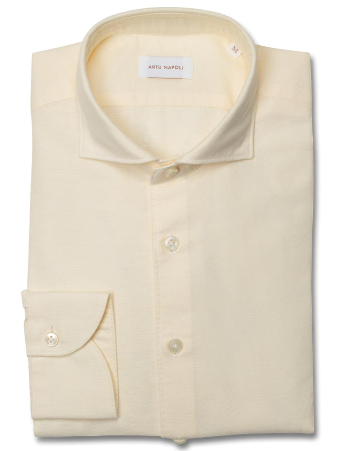 Artu Napoli overhemd-100% katoen-HEREN SHIRTS-Geel