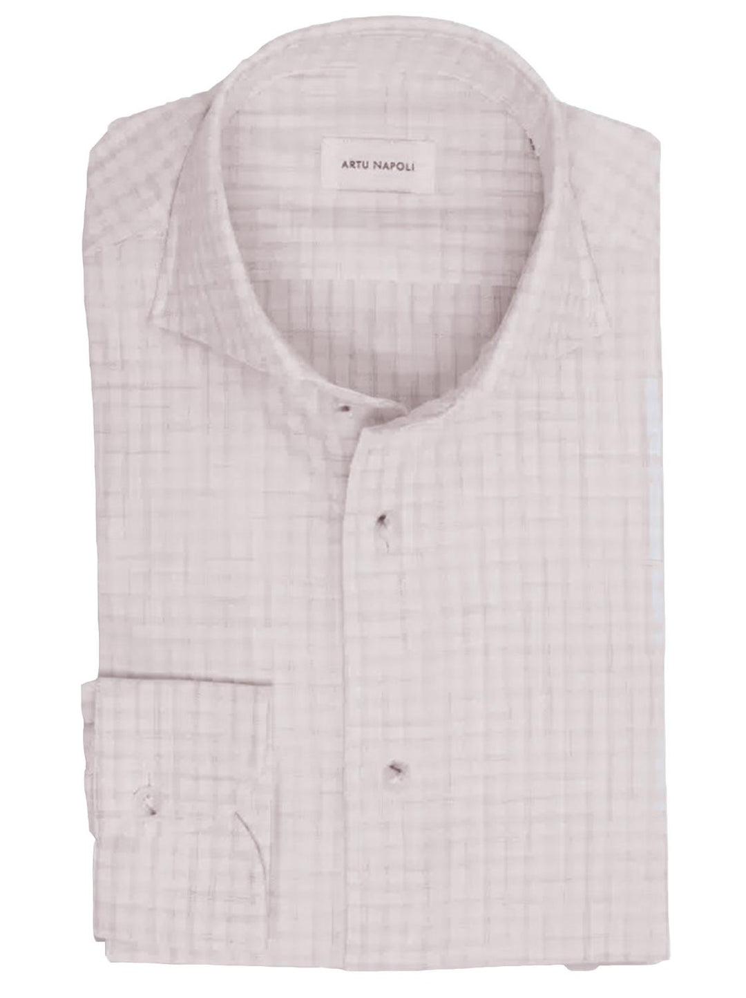 Artu Napoli soft cut away slim-100% katoen-HEREN SHIRTS-Beige