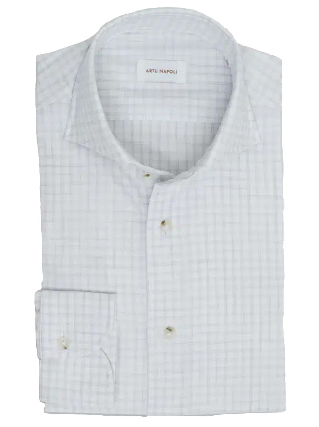 Artu Napoli soft cut away slim-100% katoen-HEREN SHIRTS-Grijs