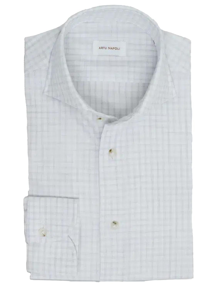 Artu Napoli soft cut away slim-100% katoen-HEREN SHIRTS-Grijs