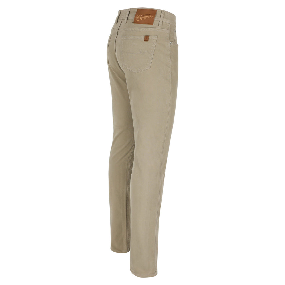 Atelier Noterman 5-Pocket Broek – Beige-69% katoen, 29% lyocell, 2% elasthaan-HEREN BROEKEN-Beige