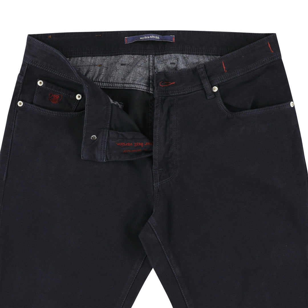 Atelier Noterman 5-Pocket Broek – Blauw-69% katoen, 29% lyocell, 2% elasthaan-HEREN BROEKEN-Blauw