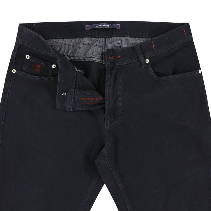 Atelier Noterman 5-Pocket Broek – Blauw-69% katoen, 29% lyocell, 2% elasthaan-HEREN BROEKEN-Blauw